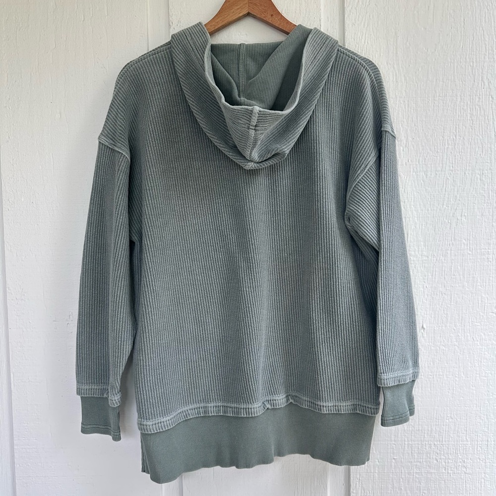 Aerie Oversized Henley Pullover Sweatshirt Size XXS - Picture 2 of 2